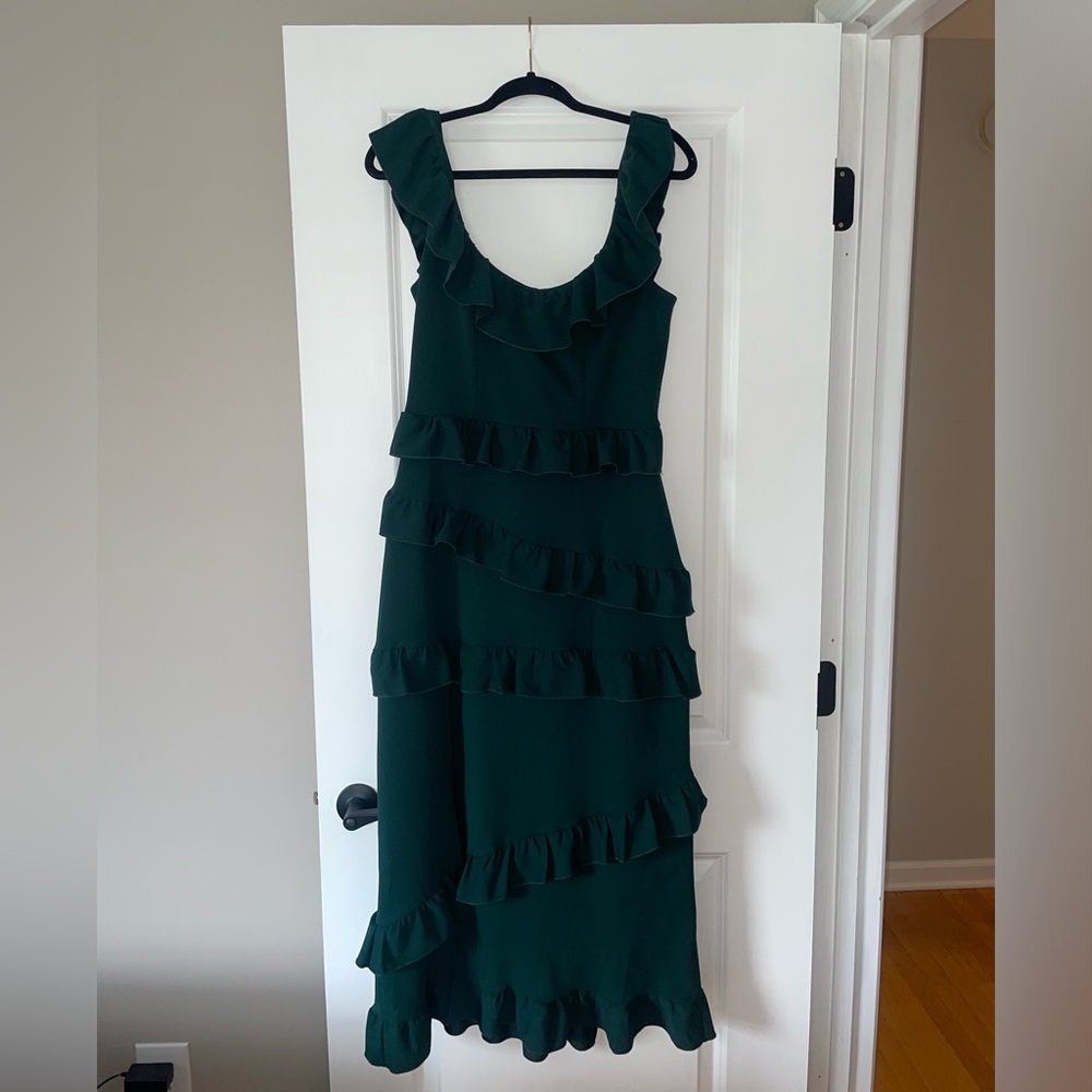 Show Me Your Mumu - Greta Dress Emerald Green Size L. Perfect condition.